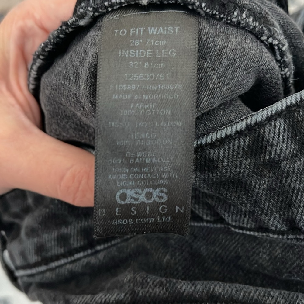 ASOS Black Wide Leg Jeans 28 - Picture 5 of 5